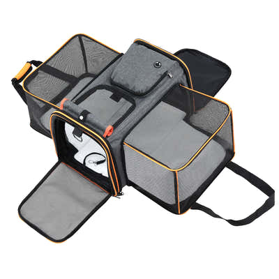 DS NA i.Pet Pet Carrier Bag Foldable Expandable Dog Cat Portable Car Kennel