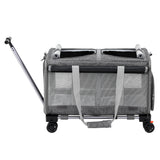 DS NA i.Pet Pet Carrier Swivel Wheels Foldable Cat Dog Trolley Stroller  Grey