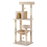 DS NA i.Pet Cat Tree 143CM Tower – Scratching Post Condo House (Beige)