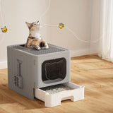 i.Pet Cat Litter Box Large Tray Kitty Toilet Enclosed Hooded Foldable Cat Litter