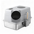 DS NA i.Pet Cat Litter Box Large Stainless Steel High Sided Pet Toilet Odour