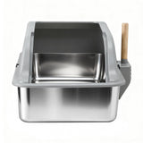 DS NA i.Pet Cat Litter Box Stainless Steel Large Semi-Enclosed Pet Kitty Toilet