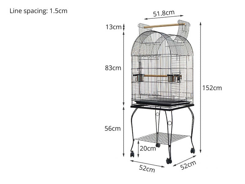 Iron Bird Cage with Dome Shape - 139 cm