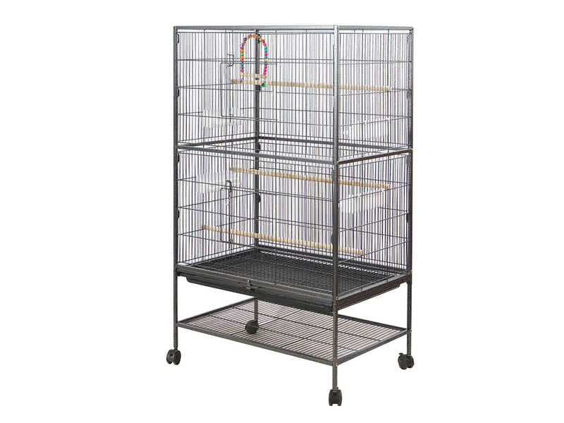 Iron Bird Cage with Storage Shelf - 132.5 cm