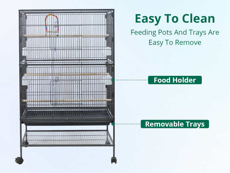 Iron Bird Cage with Storage Shelf - 132.5 cm