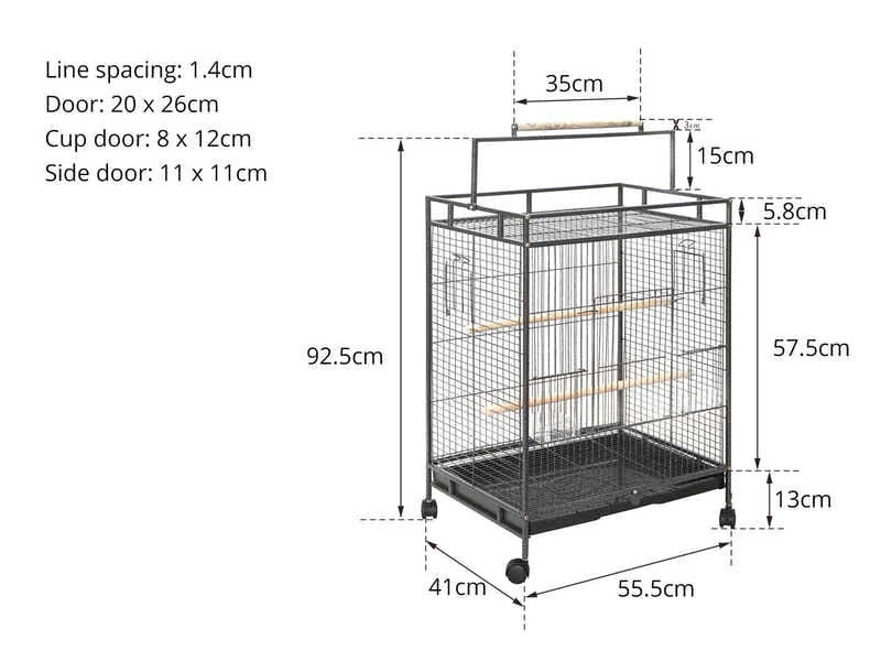 Portable Iron Bird Cage - 96 cm