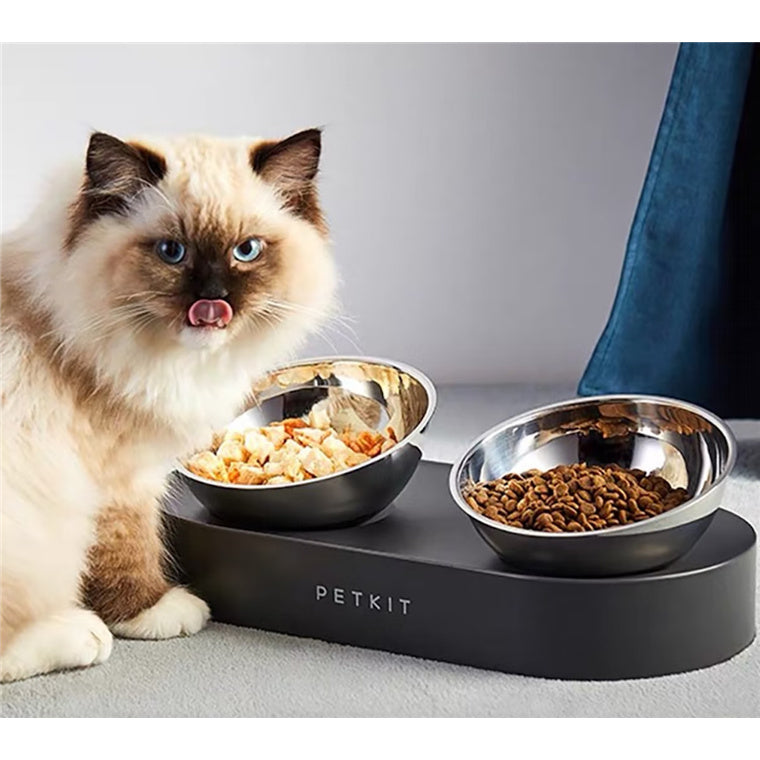 DS PB Petkit Fresh Nano Adjustable Double Cat/Dog/Pet Feeding Bowl Set Stainles