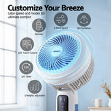 Pedestal Fan W/ Remote 3 Speed 12H Timer Height Adjustable Cooling Fan