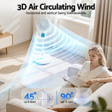 Pedestal Fan W/ Remote 3 Speed 12H Timer Height Adjustable Cooling Fan