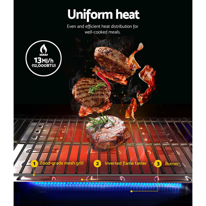 Portable Stainless Steel Gas BBQ Grill