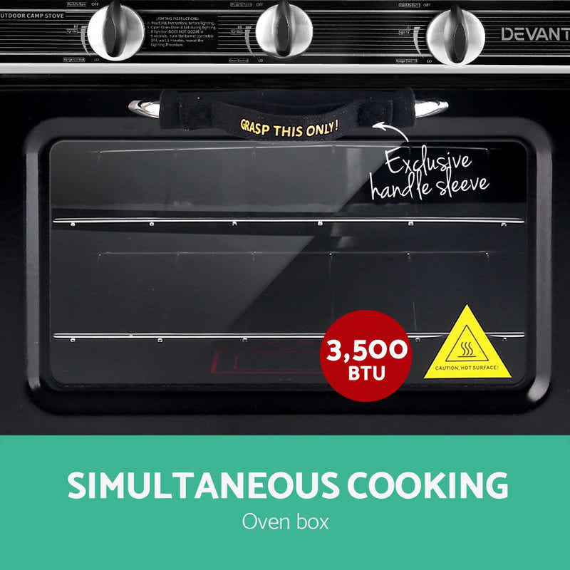 Portable Gas Oven LPG Silver