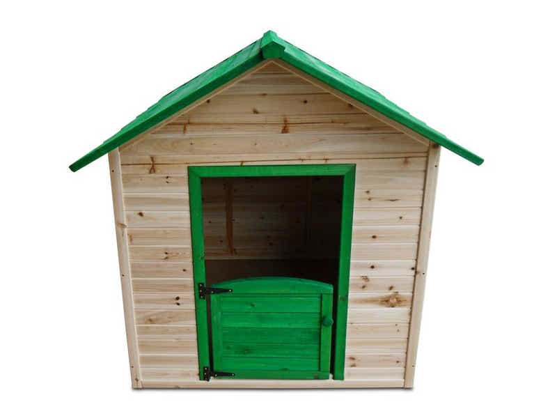 Wooden Children Playhouse with Green Roof