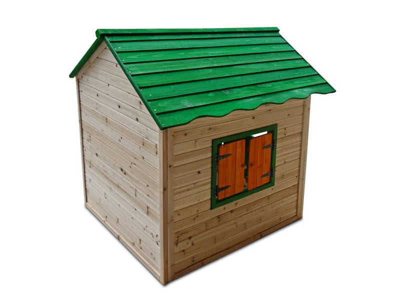 Wooden Children Playhouse with Green Roof
