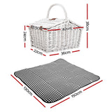 DS NA Alfresco 2 Person Picnic Basket Vintage Baskets Outdoor Insulated Blanket