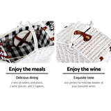 DS NA Alfresco 2 Person Picnic Basket Vintage Baskets Outdoor Insulated Blanket