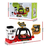 DS NA Keezi Kids Toy Coffee Shop,Coffee Maker Machine Play Money Tea Party Set