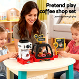 DS NA Keezi Kids Toy Coffee Shop,Coffee Maker Machine Play Money Tea Party Set