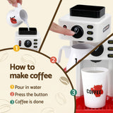 DS NA Keezi Kids Toy Coffee Shop,Coffee Maker Machine Play Money Tea Party Set