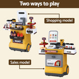 DS NA Keezi Kids Playset Supermarket Shopping Role Play Toy Cash Food 48PCS