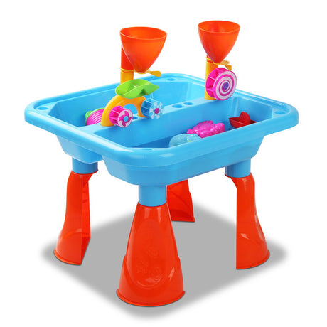 DS NA Keezi Kids Sandpit Pretend Play Beach Toys Outdoor Sand Water Table Set
