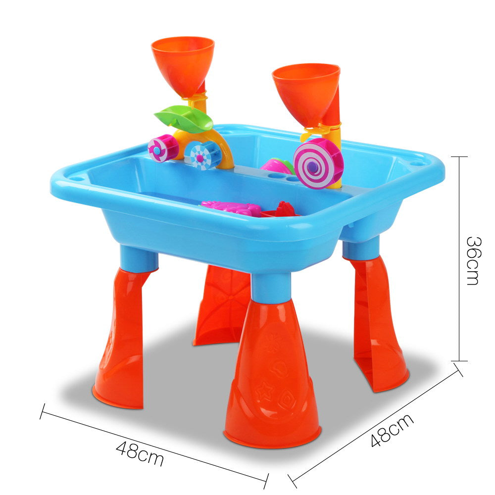 DS NA Keezi Kids Sandpit Pretend Play Beach Toys Outdoor Sand Water Table Set