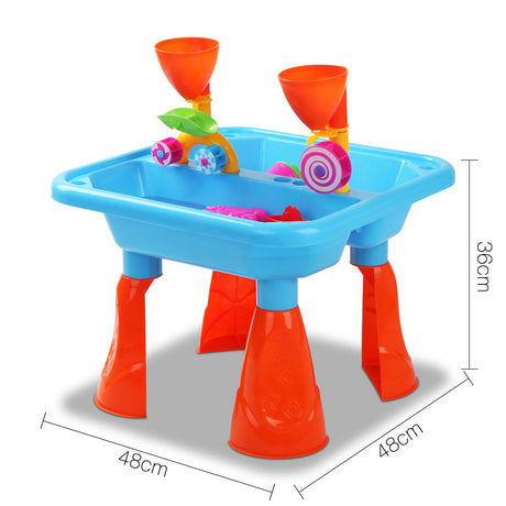 DS NA Keezi Kids Sandpit Pretend Play Beach Toys Outdoor Sand Water Table Set
