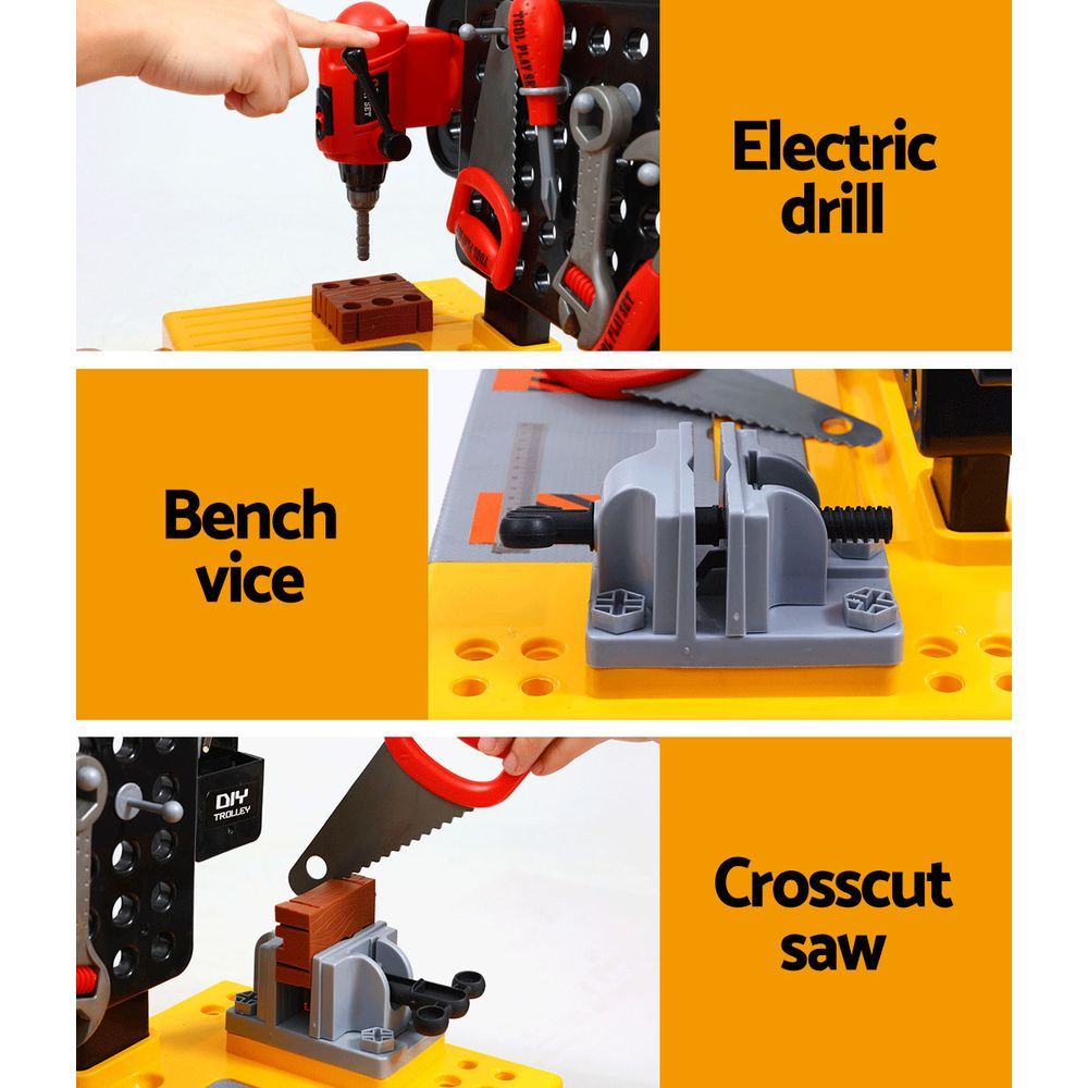 DS NA Kids Pretend Play Set Workbench Tools 54pcs Builder Work Childrens Toys