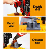 Kids Pretend Play Set Workbench Tools 54pcs Builder Work Childrens Toys