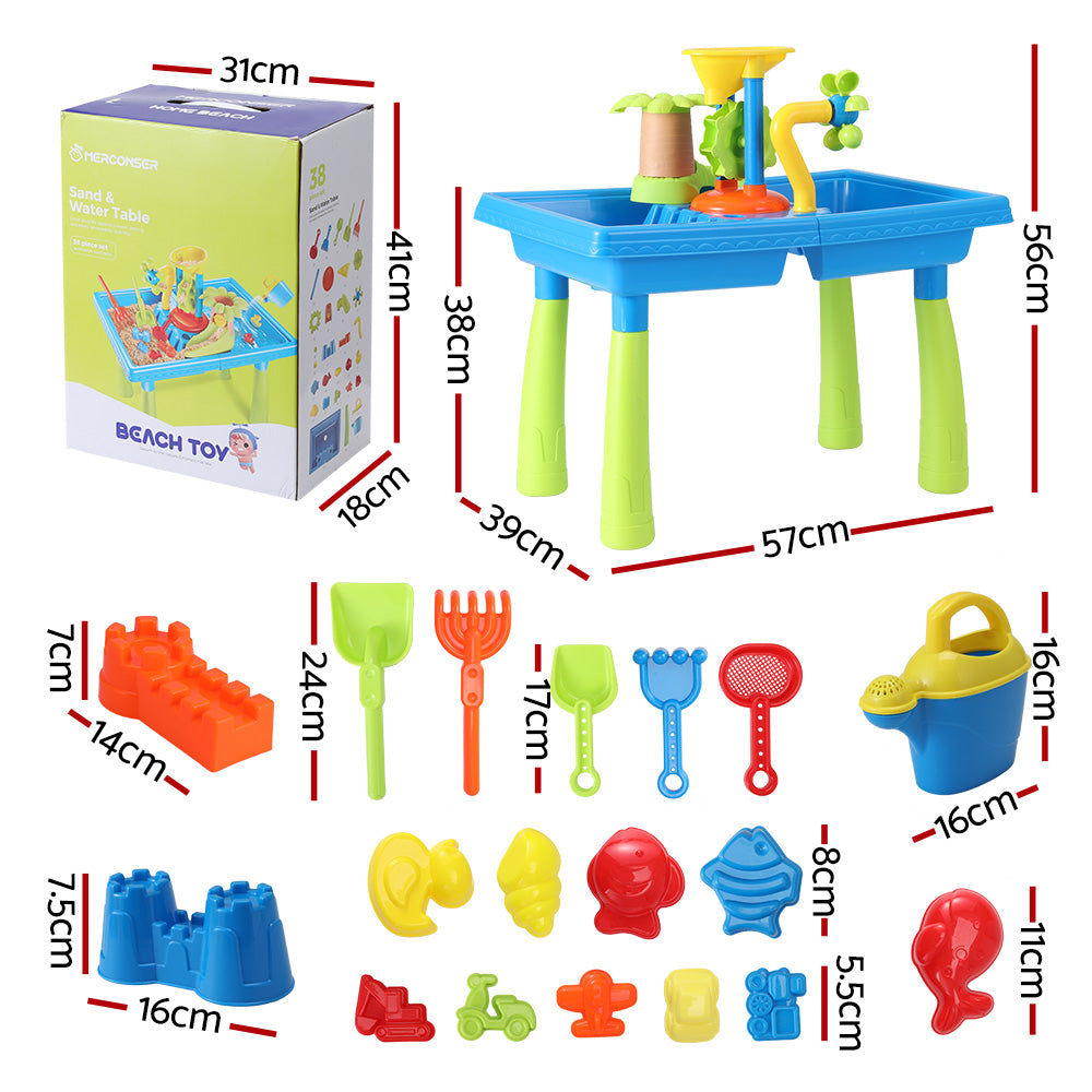 DS NA Kids Sand and Water Table Windmill Shovel Outdoor Sandpit Toys Beach Play