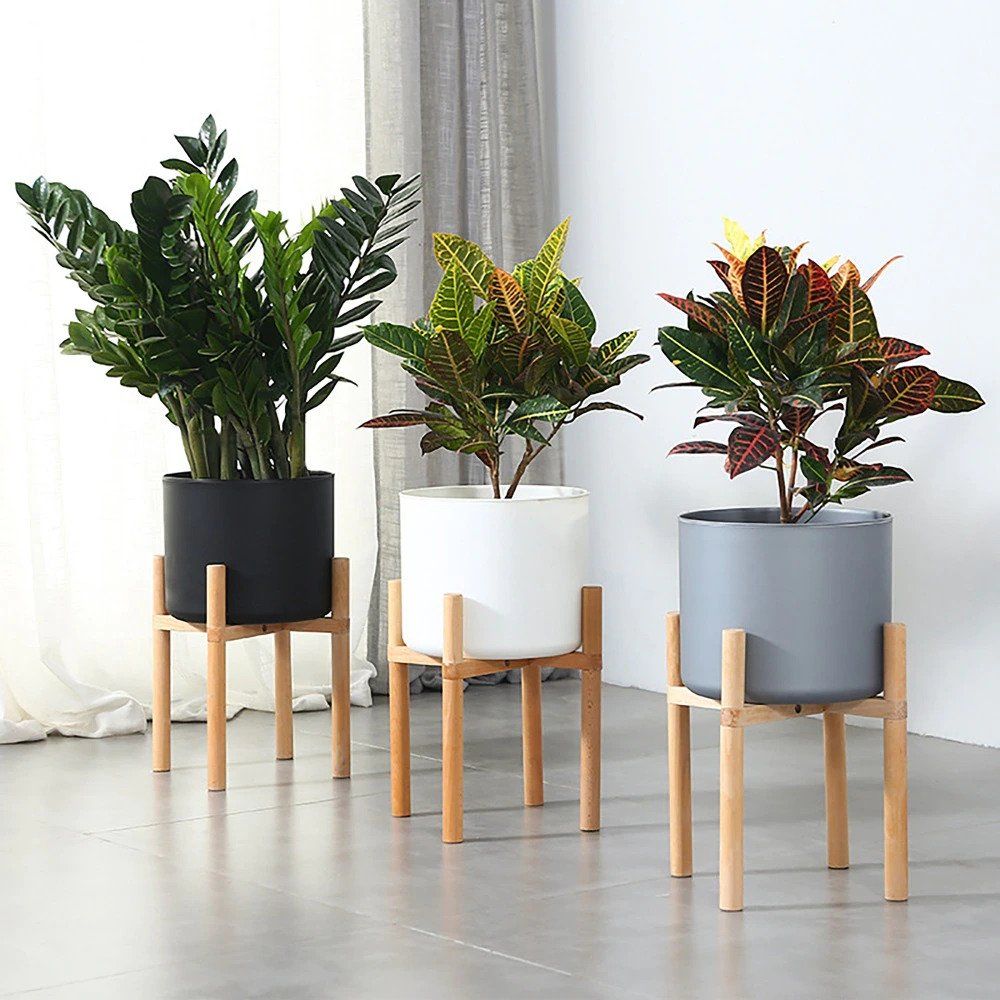 DS BS Modern Flower Pot with Display Potted Rack-Black