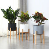 DS BS Modern Flower Pot with Display Potted Rack-Black