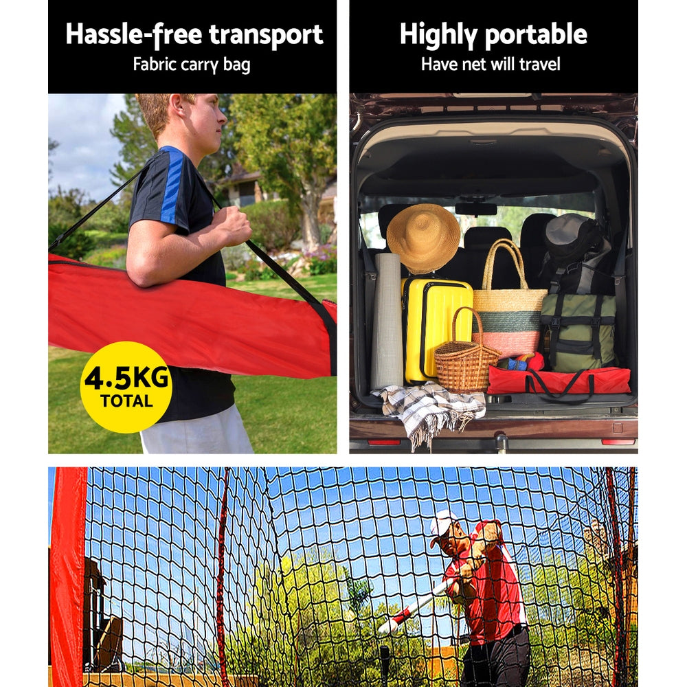 Everfit 7ft Baseball Net Pitching Kit with Stand Softball Training Aid Spo
