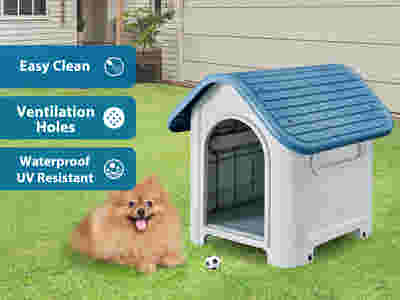 Plastic Dog House - Blue