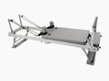 Foldable Pilates Reformer With Headrest - White