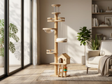 Wooden Cat Tree - 256-282cm