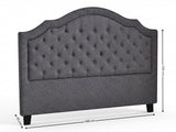 Palmas Linen Headboard Grey - Double