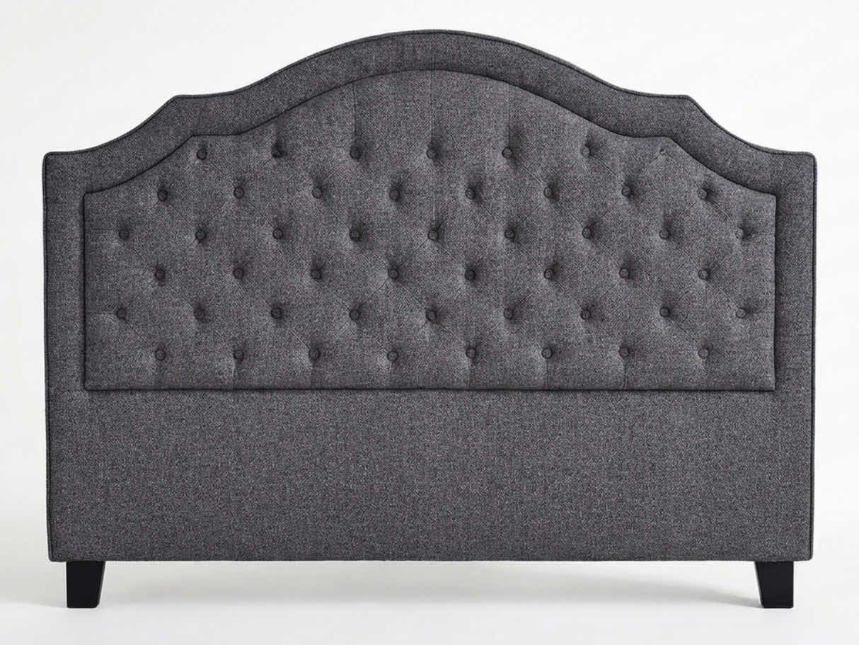 Palmas Linen Headboard Grey - Double