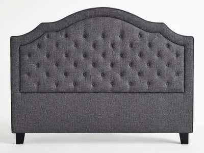 Palmas Linen Headboard Grey - Double