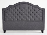 Palmas Linen Headboard Grey - Double
