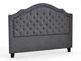 Palmas Linen Headboard Grey - Double