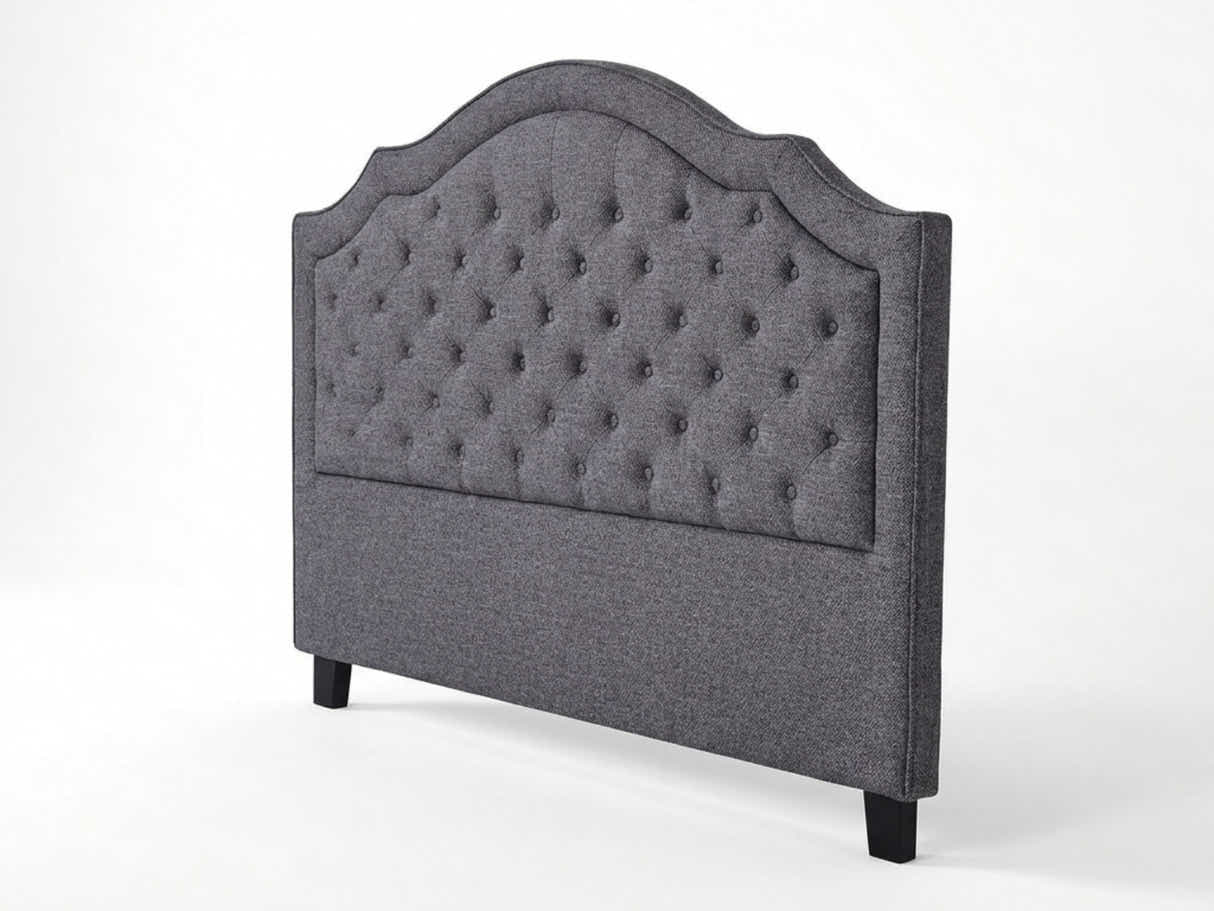 Palmas Linen Headboard Grey - Double