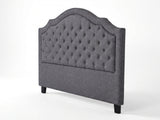 Palmas Linen Headboard Grey - Double