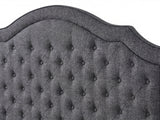 Palmas Linen Headboard Grey - Double