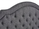 Palmas Linen Headboard Grey - Double