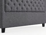 Palmas Linen Headboard Grey - Double