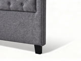 Palmas Linen Headboard Grey - Double