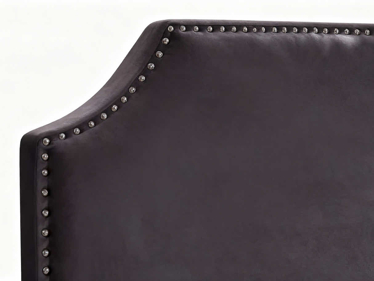 Malvern Velvet Headboard Dark Grey - Double