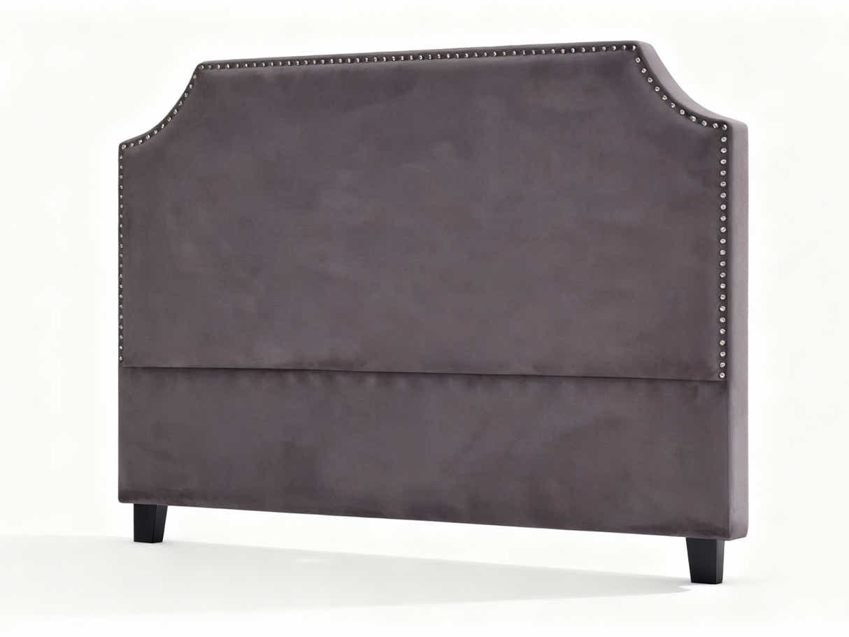 Malvern Velvet Headboard Dark Grey - Double