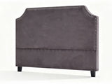 Malvern Velvet Headboard Dark Grey - Double