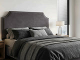 Malvern Velvet Headboard Dark Grey - Double